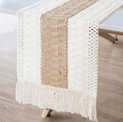 Rustykalny bieżnik na stół BOHO Naturalna Elegancja 30x180 cm 0