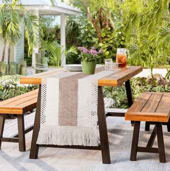 Rustykalny bieżnik na stół BOHO Naturalna Elegancja 30x180 cm 3